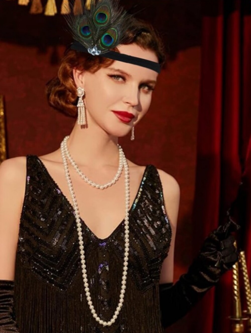 NEW! 1920's Style Peacock Feather Headpiece